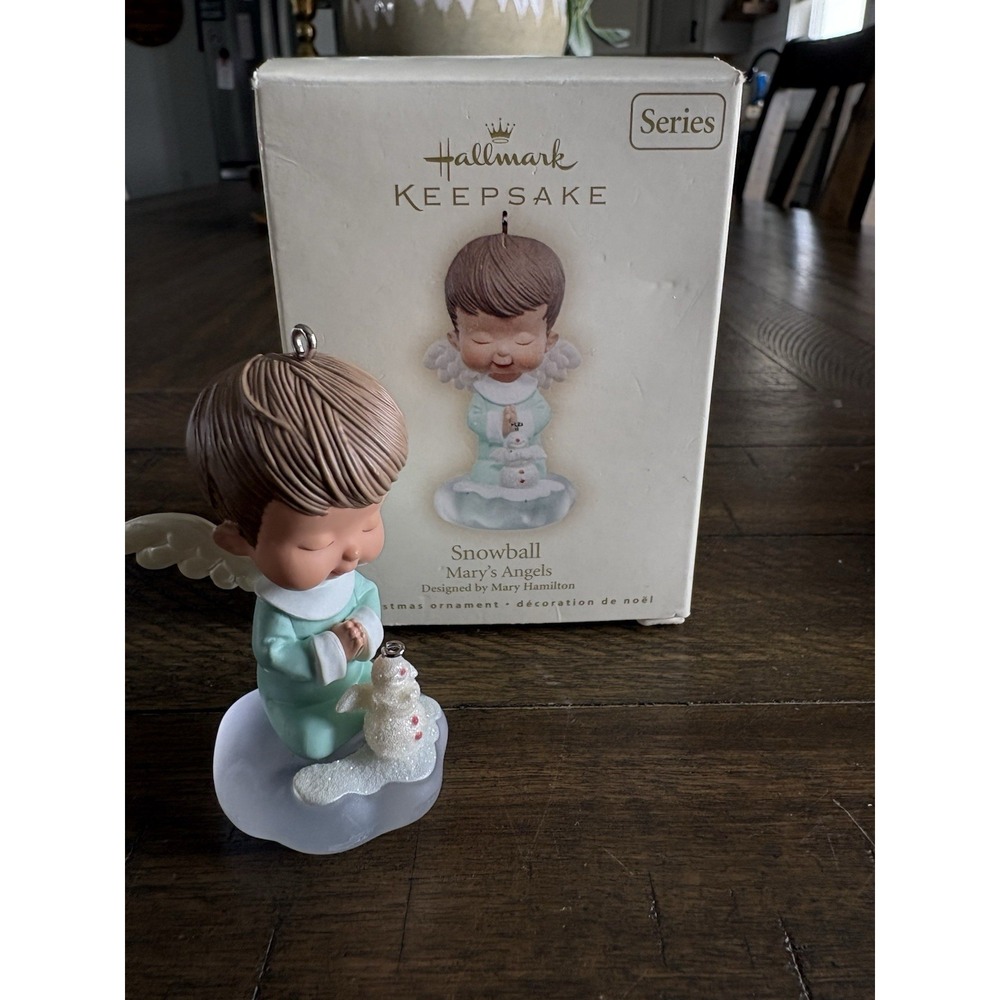 2007 Hallmark Keepsake Series SNOWBALL Mary's Angels #20 Signed Ornament W Box